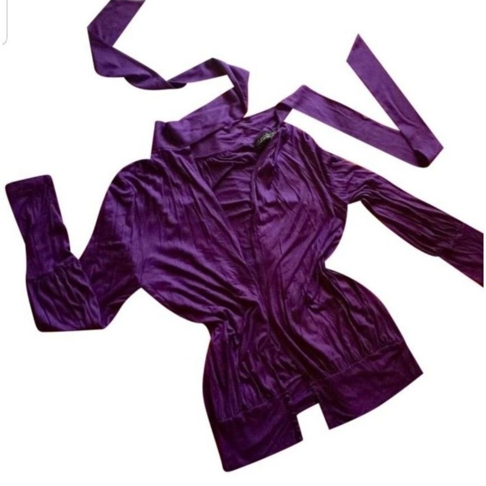 Zara Women's Open Fancy Blouse Purple L